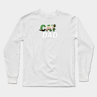 CAT DAD - Siamese cat oil painting word art Long Sleeve T-Shirt